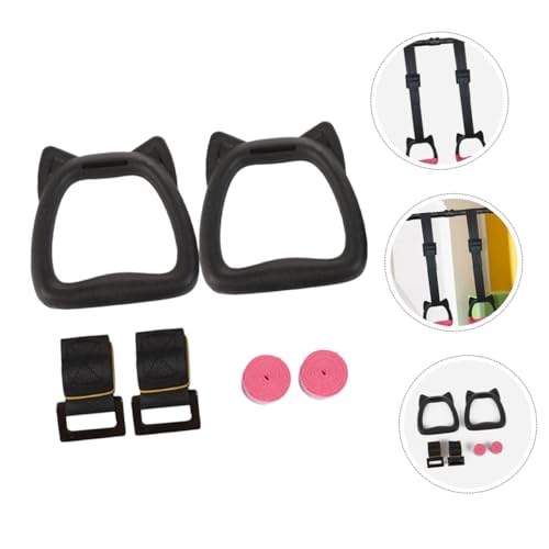 Set de anillas para gimnasia fitness con correas y agarre suave miniatura 4