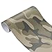 Queenbox 30x100cm Camo Print Auto Vinyl Wrap Selbstklebende Militär Armee Camouflage Fahrzeug Film Aufkleber Rolle für DIY Handgefertigt, Wüste