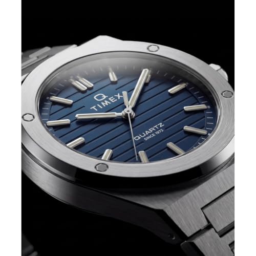 Image of TIMEX Q Marbella Round 41mm Blue Dial Analog Men Watch - TW2Y81400IK