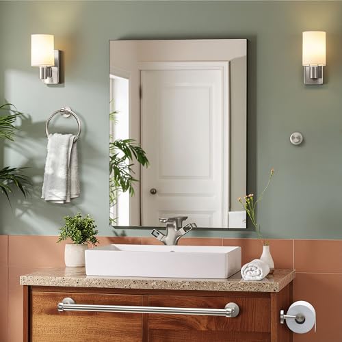 Image of Gatco 5210SN Gibson Towel Bar, Satin Nickel Wall Mounted Bathroom Towel Holder Rack, Modern Bath Hardware Accessory