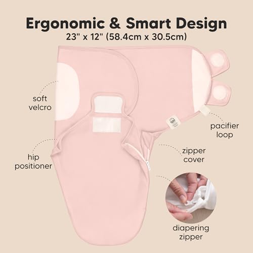 Image of Baby Swaddle Sleep Sacks with Zipper - 3-Pack Swaddles for Newborns 0-3 Months, Infant, Baby Girls, Boys, Soft & Durable Newborn Sleep Sack, Easy Diaper Change Swaddling Blanket (Daffodil, OS)