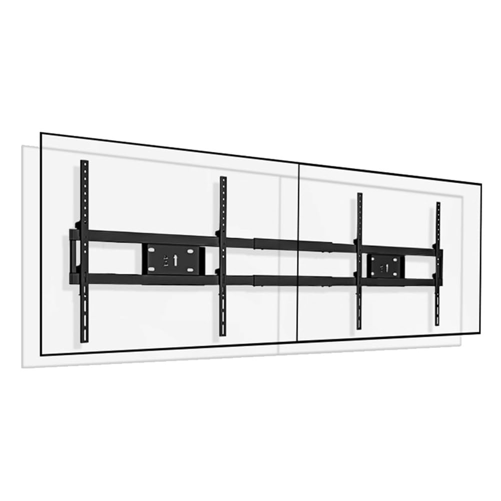 Support mural TV double bras idéal pour optimiser l'espace du salon ou de la chambre