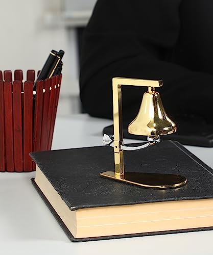 Image of ZAHEPA Vintage-Inspired Metal Manual Call Bell | Clear Ring Tone | Ideal for Hotels, Restaurants & Service Desks | Durable & Elegant Decor Piece