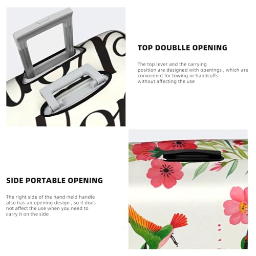 Travel Luggage Cover Funny Merry Christmas Bird Fashion Washable Baggage Suitcase Protector Fit For Luggage Medium4