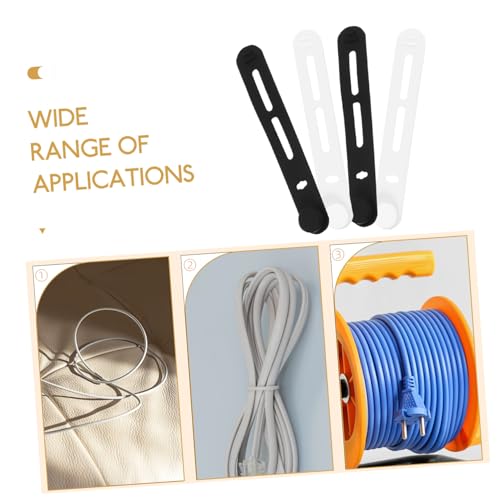 40pcs Organizadores de cables con abrazaderas de silicona para bajo escritorio miniatura 6
