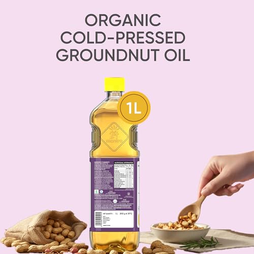 Image of 24Mantra Organic Pressed Groundnut /Peanut Oil, 1 L (Pack of 3)