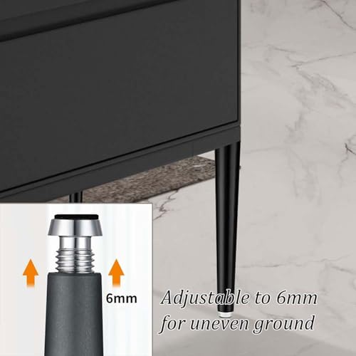 Patas ajustables para muebles gris de 15 cm: pack de 4 patas de repuesto para cama y sofá 5