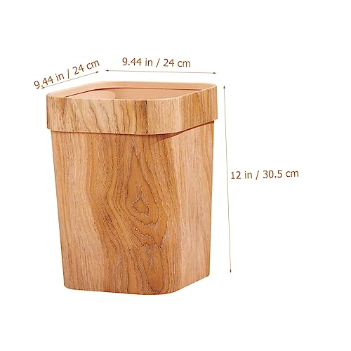 Caneca de basura rectangular color chocolate para cocina miniatura 6