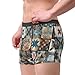 GKOKG Old-Fashioned Patchwork Quilt Men'S Breathable Boxer Shorts With Elastic Waistbandmedium Black