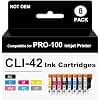 Eficazink CLI-42 Pro 100 Ink Cartridges Compatible for Compatible for PRO-100 PRO-100S Printer (8 Pack)