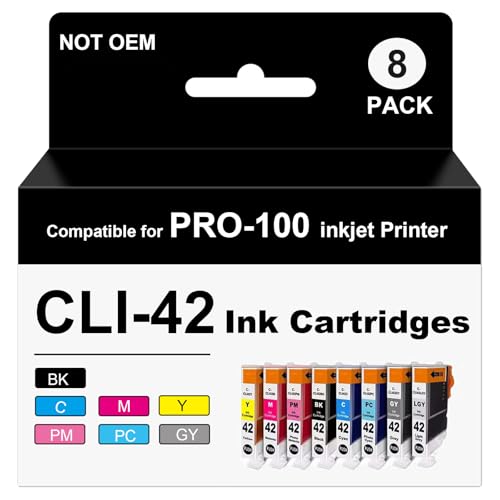 Eficazink CLI-42 Ink Cartridges Compatible for ca-Non CLI-42 Ink Cartridges