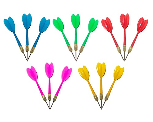 Interbusiness Bbstep Steel Tip Dart Colorful Dart 15Pcs 6G Assorted Color #TOP7