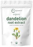 Organic Dandelion Root Tea Powder, 8oz | Up to 220 Servings | Premium Source for Daily Beverage | 100% Pure Dandelion Supplement | Caffeine Free, Non-GMO, No Sugar, Eco-Friendly Recyclable Bags