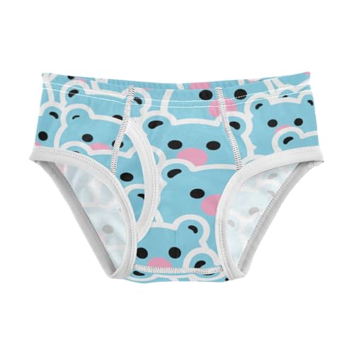 visesunny Boys Cotton Underwear Blue Pink Nose Bear Printed Toddler Soft Training Briefs Size 2T-8Y for Kids