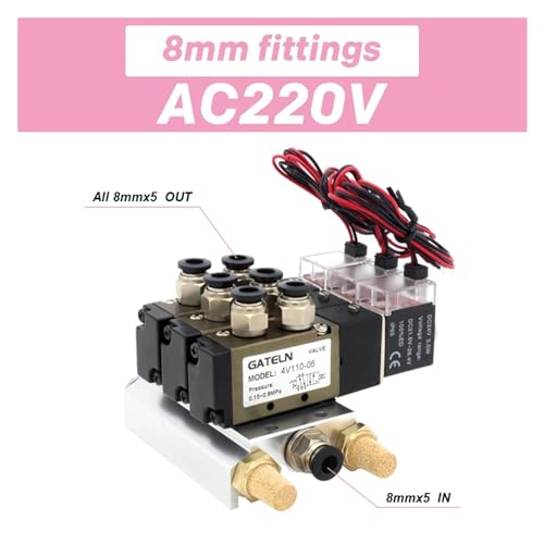 Électrovanne 4V110-06 12V pour réparer et centraliser vos commandes pneumatiques 8mm - 3