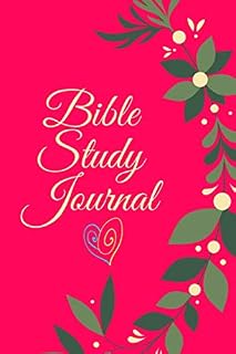 Pink background. BIBLE STUDY JOURNAL: Interior & paper type: Black & white interior| with white paper| Bleed Settings: No Bleed| Paperback cover finish: Matte| Trim Size: 6 x 9 in| Page Count: 120