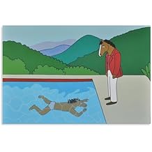 THRU BoJack Horseman Humor Abstract Poster Room Aesthetic Poster 1 Canvas Poster Wall Art Decor Print Picture Paintings for Living Room Bedroom Decoration Unframe-style 18x12inch45x30cm