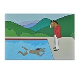 THRU BoJack Horseman Humor Abstract Poster Room Aesthetic Poster (1) Canvas Poster Wall Art Decor Print Picture Paintings for Living Room Bedroom Decoration Unframe-style 12x08inch(30x20cm)