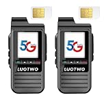 LUOTWO Honor 1-D Global Walkie Talkie with SIM Cards 4G PoC Radio Unlimited Range PTT Global Two Way Radio LTE Radio Rechargeable Handheld Long Range Intercom 5000 km with GPS