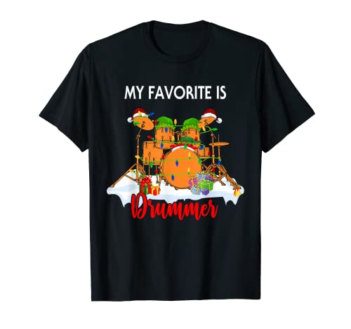 Mi favorito es el grupo de bateristas Santa Elf Drums Musical Camiseta