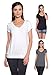 3 Pack: Free to Live Women's Short Sleeve Shirring V-neck Tops