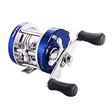 Isafish Baitcasting Reels Conventional Inshore and Offshore Saltwater and Freshwater Fishing Reels Baitcaster Blue Color
