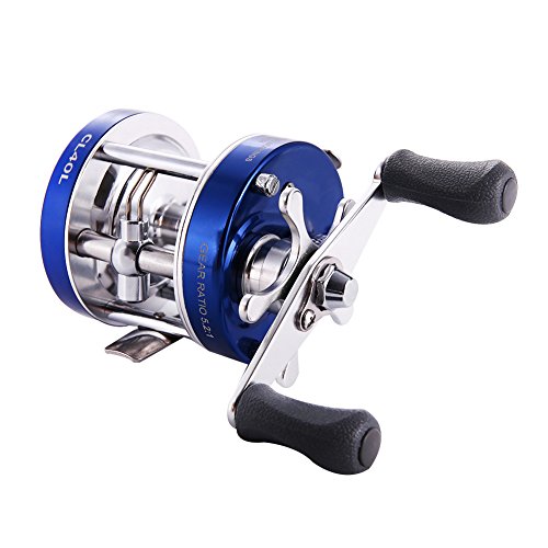 Isafish Baitcasting Reels Conventional Inshore and Offshore Saltwater and Freshwater Fishing Reels Baitcaster Blue Color