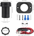 Linkstyle 4 Ports USB Car Charger Socket, Dual 30W PD & Dual 18W QC3.0 Ports, Car USB Power Outlet with LED & Switch for 12V/24V RV Boat