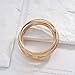Madison Tyler Gold Plated Stackable Bangles, 5 Piece Smooth with Ball Pattern & 6 Piece Textured