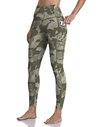 Free Leaper Mallas para Mujer Militar Camuflaje Pantalon de Yoga Leggings Push up para Deporte de Cinture Alta con Bolsillos (Camuflaje, XS)
