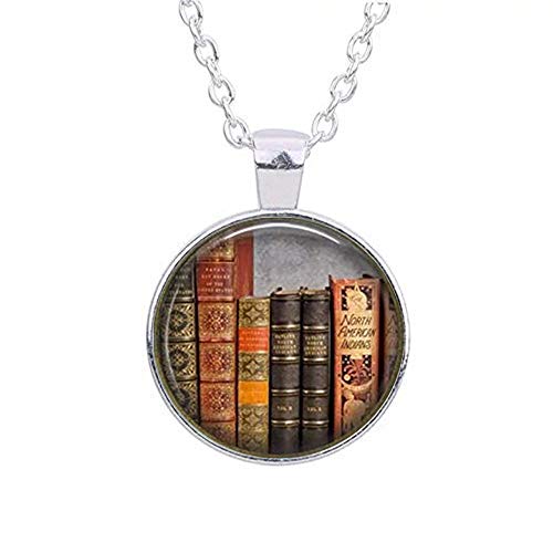 Carrie Hughes Library Book Necklace, Librarian Pendant, Bibliophile, Classic Literature, Book Quote, Literary, Literacy, Gift Idea, Book Lovers, Read