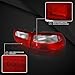 Autozensation Compatible with 1992-1995 Honda Civic 3-Door Hatchback, Left + Right Pair Assembly, Red Clear Lens Tail Lights