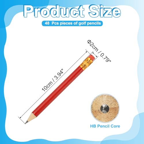 Mini crayons pré-aiguisés rouge pour simplifier les notes de bureau - 2