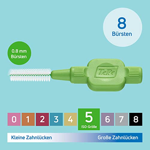TePe Interdentalbürste, Original, Grün, 0,8 mm/ISO-Größe 5, 8 Stk. – Ansicht 3