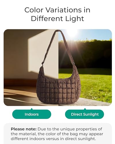 Image of BAGSMART Quilted Crossbody Bags for Women Lightweight Puffer Purse Shoulder Hobo Bag for Daily Use Travel Essentials