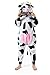 CANASOUR Kids Cow Onesie Farm Animal Halloween Cosplay Costume for 5T Girls Unisex Outfuit One Piece Hooded Soft Pajamas Party Boys Suit (5T, Cow)