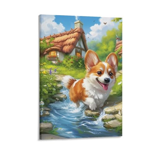 Puppy mignon impression sur toile premium de haute finition en 40x60cm