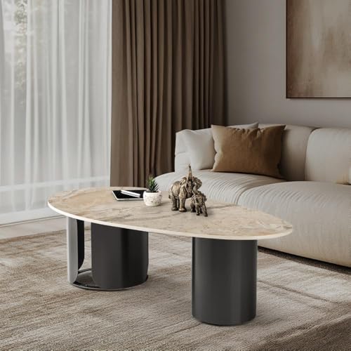 Image of Wakefit Center Table | 1 Yr Warranty | Coffee Table for Living Room Wooden, Tea Table for Living Room Wooden, Sofa Table, Free Installation from Brand, Modern Multi-Functional & Wobble-Free(Pranger)