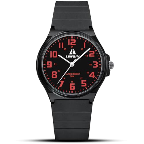 LN LENQIN Reloj Hombre AnalóGicos Relojes de Cuarzo Hombres 30M Impermeable Moda A Prueba de Reloj para Hombre Agua Casual Hombres DiseñAdor Silicona Relojes Regalo Padre