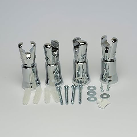 companyblue 20mm Clamp UNIVERSAL brackets Heated towel RAIL radiator Flat Or Curved (Chrome) Cover