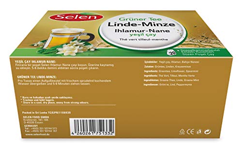 Selen Grüner Tee Linde-Minze 20 Teebeutel