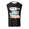 Men'S Vests - Men'S Tank Tops Graphic Tank Tops For Men Summer Tree Sleeveless Muscle Gym Shirt Mens Beach Tank Tops (Black M) #1