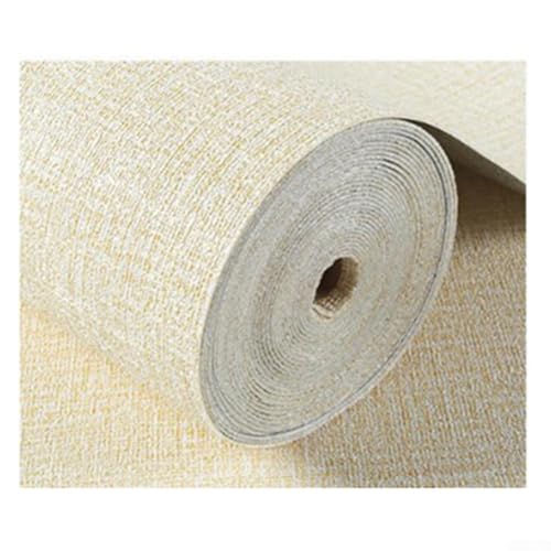 Vootnifig Rollo de papel tapiz autoadhesivo, impermeable, reduce el ruido, aislante térmico, para decoración del hogar, 50 x 300 cm (beige amarillo)