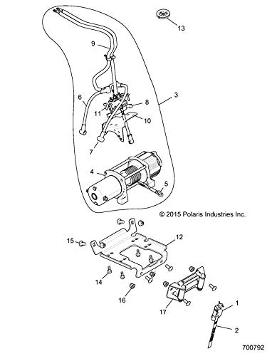 Polaris 2636518 Winch con Conector General EPS miniatura 2