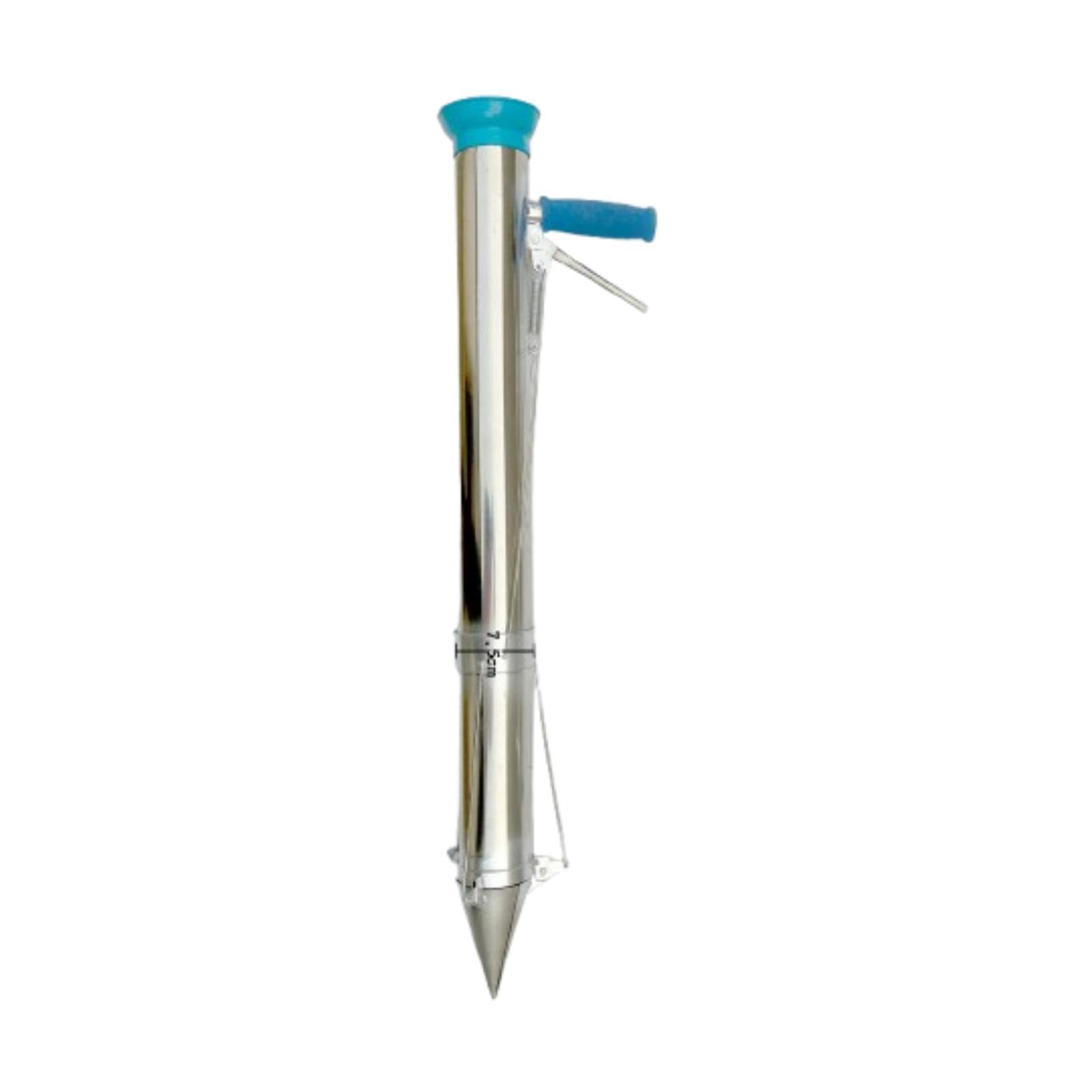 Bulb Planter Aparato Manual para Realizar Agujeros Trasplantar Y Tomar de Suelo Fabricado en Acero Inoxidable Útil para Jardinería, Mango único