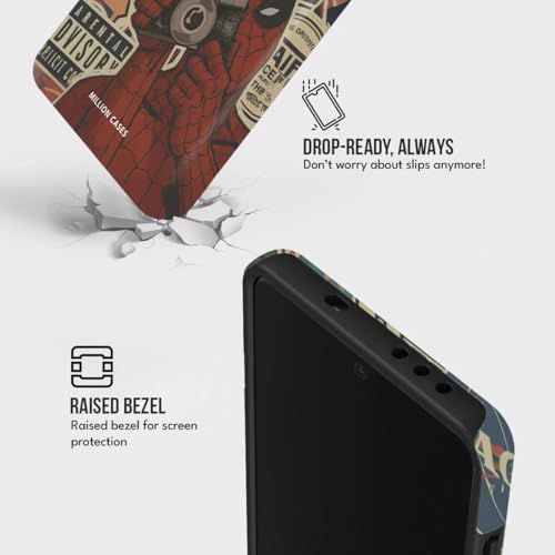 Image of MILLION CASES Back Cover Case for OnePlus 12 Scratch Resistant Anti-Slip Polycarbonate Shockproof Protective Durable Comic Spy Crystal Case for Men & Boys