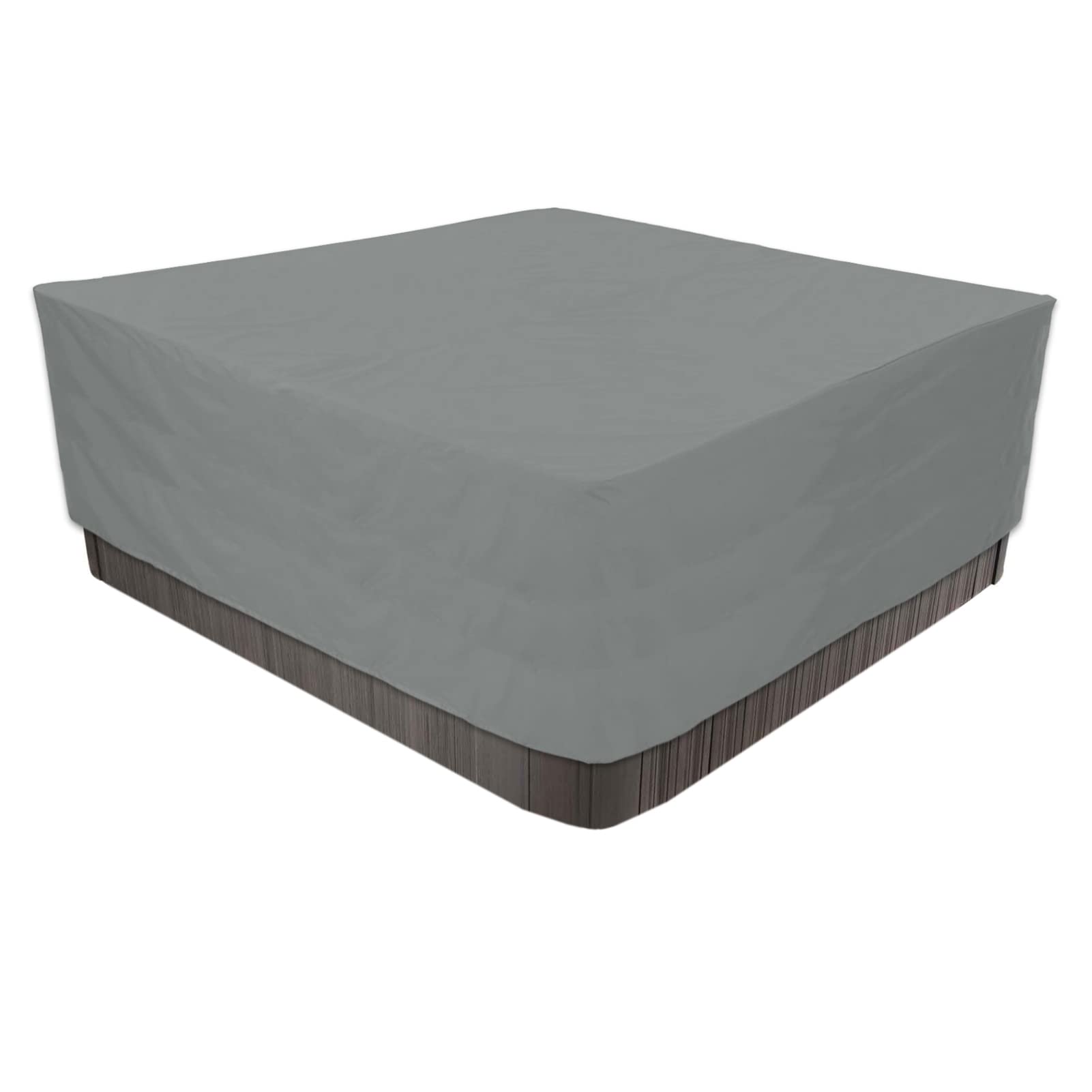 LDIW Universal Hot Tub Cover, Dustproof Waterproof 210D Oxford UV Resistant SPA Cover for Outdoor Garden Patio Furniture Swimming Pool,Gray,220 * 220 * 85CM