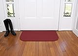 Ritz Accent, Stain Resistant Kitchen Floor Rug, with Non Slip Latex Backing, 18-inch by 30-inch, Red