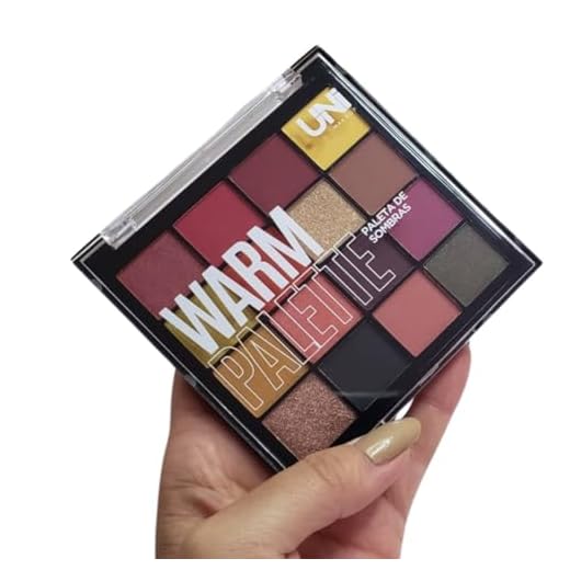 Paleta de Sombras 16 cores Longa Duração Super Pigmentada (Warm)