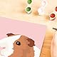 Ravensburger CreArt 23758 - Niedliches Meerschweinchen - Malen nach Zahlen für Kinder ab 7 Jahre, Malset mit Rahmen, Pinsel und Acrylfarben, Geschenk für Mädchen und Jungen